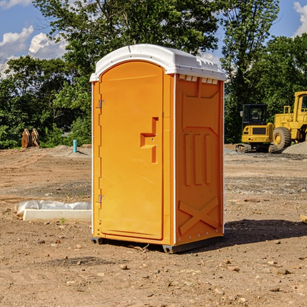 how often are the portable restrooms cleaned and serviced during a rental period in Fosston MN